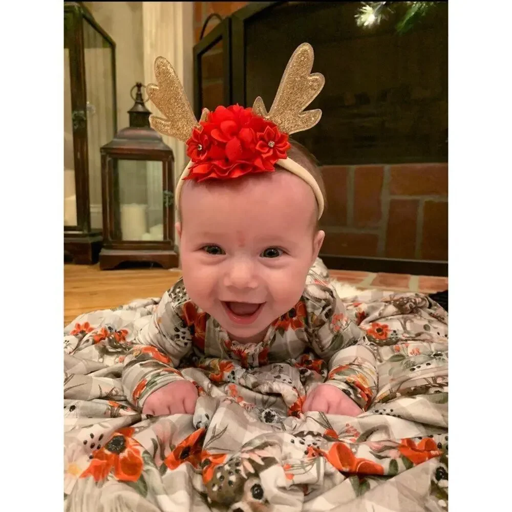 Reindeer Nylon Headband 0-12m